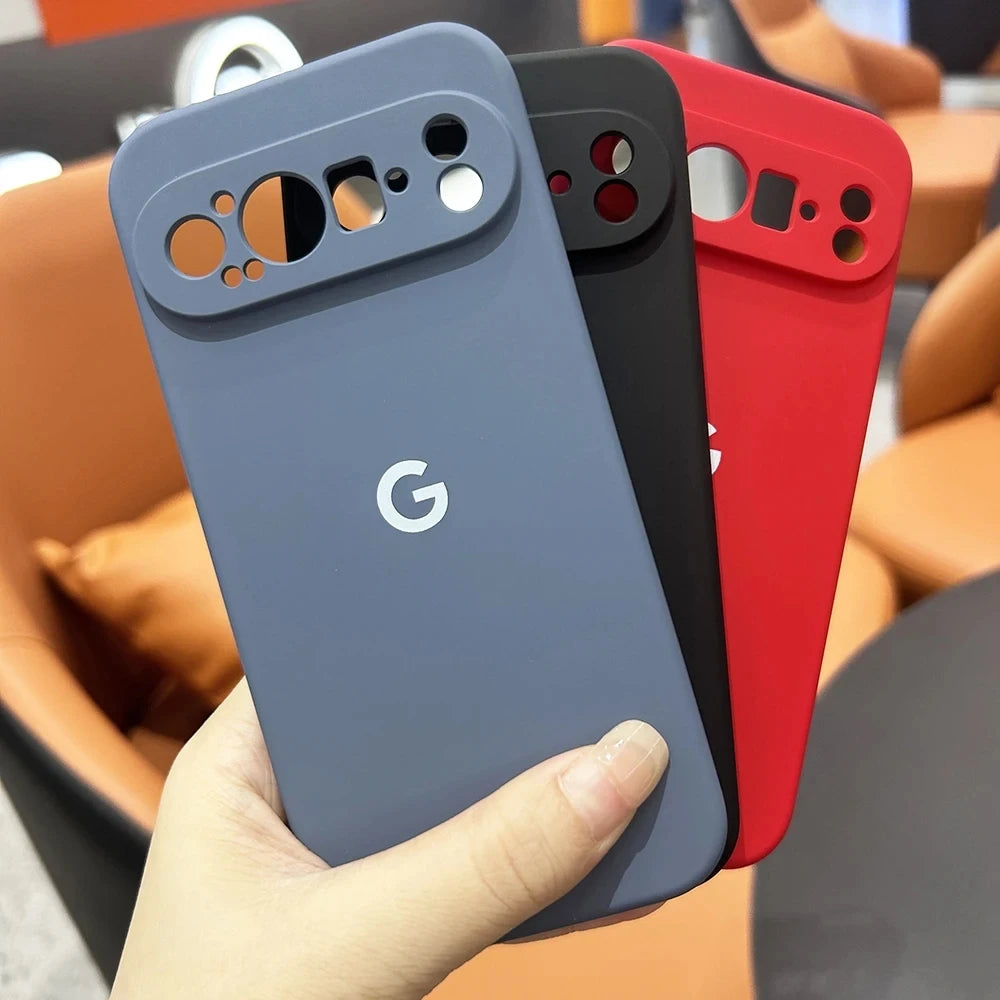 Original Case For Google Pixel 9 Pro XL Cases Liquid Silicone TPU Back Cover For Pixel 9 9Pro 9ProXL Shockproof Protective Coque