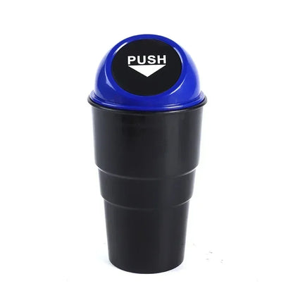 Car Garbage Can Bin with Lid, Leakproof Vehicle Automotive Cup Holder Car Trash Can, Small Trash Bin for Automotive Accessories