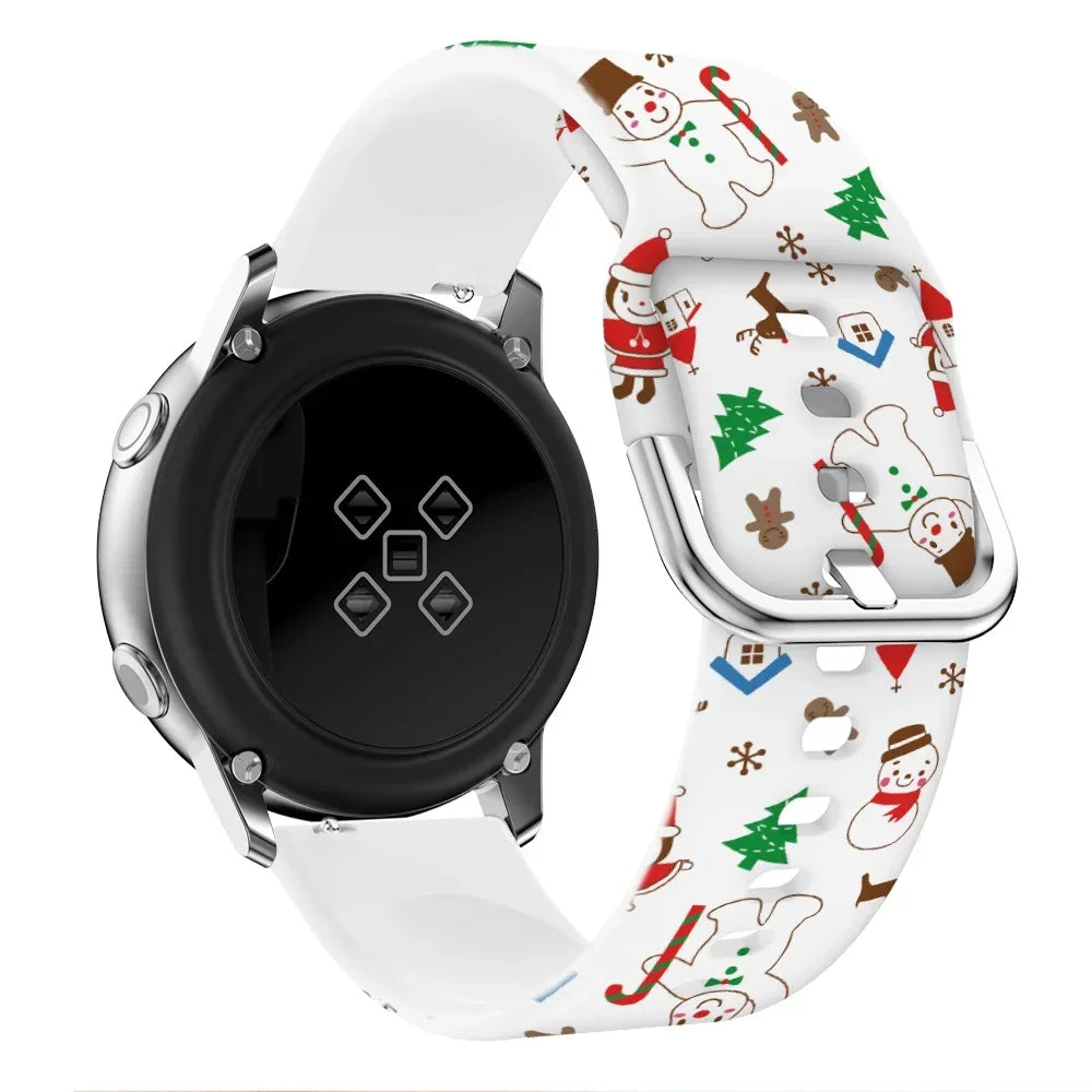 20mm 22mm Christmas Style Silicone Strap for COROS APEX 4 42mm PACE Pro Wristband Suunto Vertical 2 Run Race 2 CMF Watch 3 Pro 2