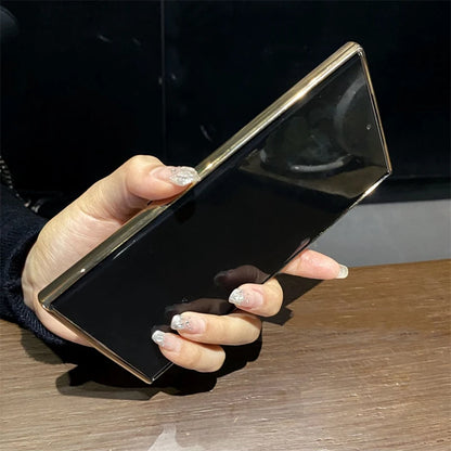 S24 Ultra Personalized Custom Name PU Leather Texture Phone Case For Samsung Galaxy S23 S22 Ultra S24 Plus Plating Back Cover - covers4phones