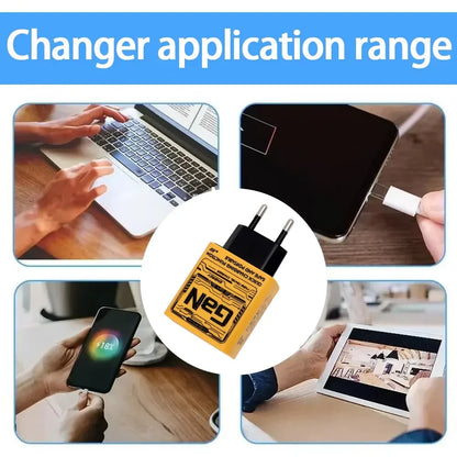 Xiaomi 145W 3 Ports Fast Charger USB Type C Quick Mobile Phone Charger EU US UK Plug Charger Adapter For iPhone 16 Pro Samsung