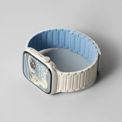 Silicone Strap for Apple Watch 46mm 42mm 49mm 45mm 41mm 44mm 40mm Magnetic Band for IWatch Ultra 2 Series 10 9 8 7 6 SE 5 4 3