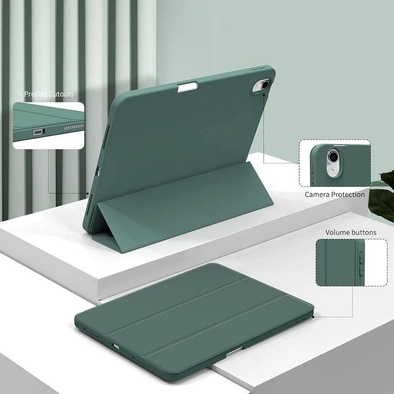 With Pencil Holder Funda for iPad pro 12.9 air 11 13 11th 11 M3 10.5 10.2 iPad Air 5th 4th 10th Gen 10.9 iPad Air1 2 6th 5th 9.7