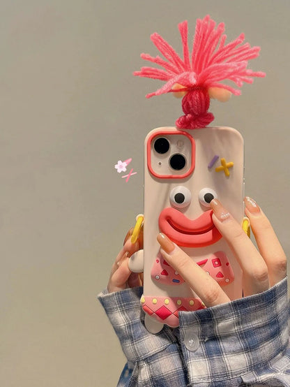 3D Sausage Mouth Girl Suitable For iPhone 14 Phone Case 15 Pro Max 12 11 Anti drop Silicone 13 Full Cover