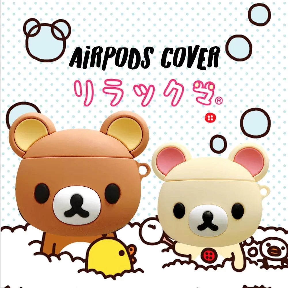 Rilakkuma For Airpods 1 2 3 4 Pro Pro 2 Silicone Earphone Case Accessories Cover