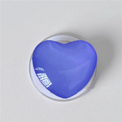 Korean Cute 3D Glass Love Heart For Magsafe Magnetic Phone Griptok Grip Tok Stand For iPhone Wireless Charging Holder Bracket