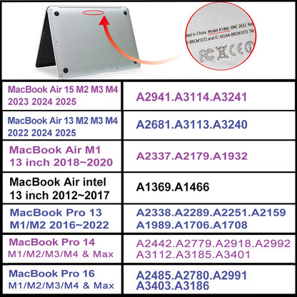 Laptop Cases for Macbook Pro 14 Case M2 A2779 2023 Pro 16 Cover M3 M4 M1 Mac Book Air 13 Case 2022 13.6 A2681 Air 15.3 A2941