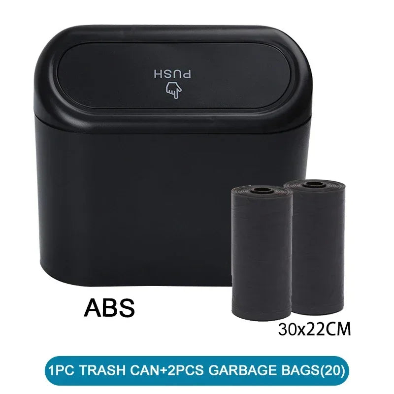 Car Trash Can Bin with Lid Universal Vehicle Mini Leakproof Garbage Can Bin Car Organizers and Storage for Auto Office Home