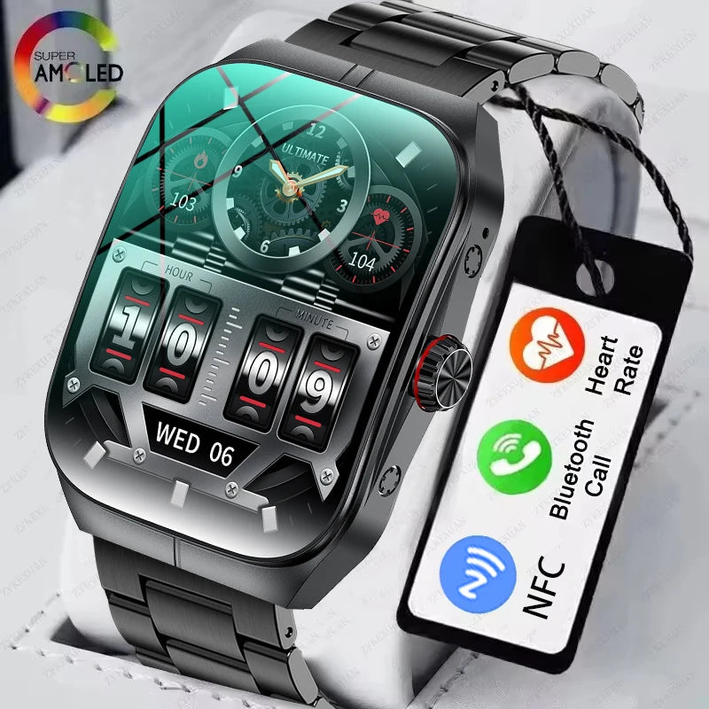 2025 New HD  AMOLED screen For OPPO Watch 4 Pro Sports Smart Watches Men GPS Track Waterproof Bluetooth Call NFC Smart Watch