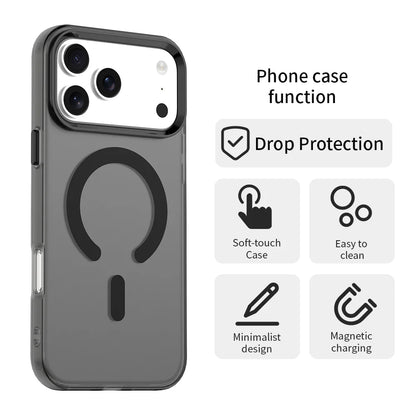 Matte Candy Magnetic Wireless Charging Case For iPhone 17 Pro Max Air iPhone17Pro 5G For Magsafe ShockProof Soft Cover