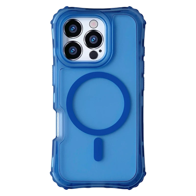 Frosted 3-in-1 MagSafe Phone Case for iPhone 16 17pro max 15 Pro 14 13 12 11 Magnetic Wireless Charging Hard PC Shockproof Cover