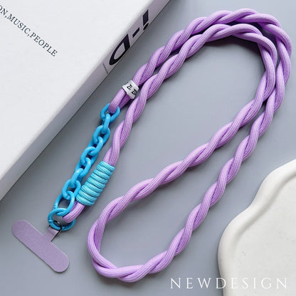 Cute and Durable Acrylic Crossbody Phone Lanyard with Diameter Adjustable Outdoor Universal Case, Anti-Lost Neck Cord, Wrist Strap, and Card Holder for Keys and ID