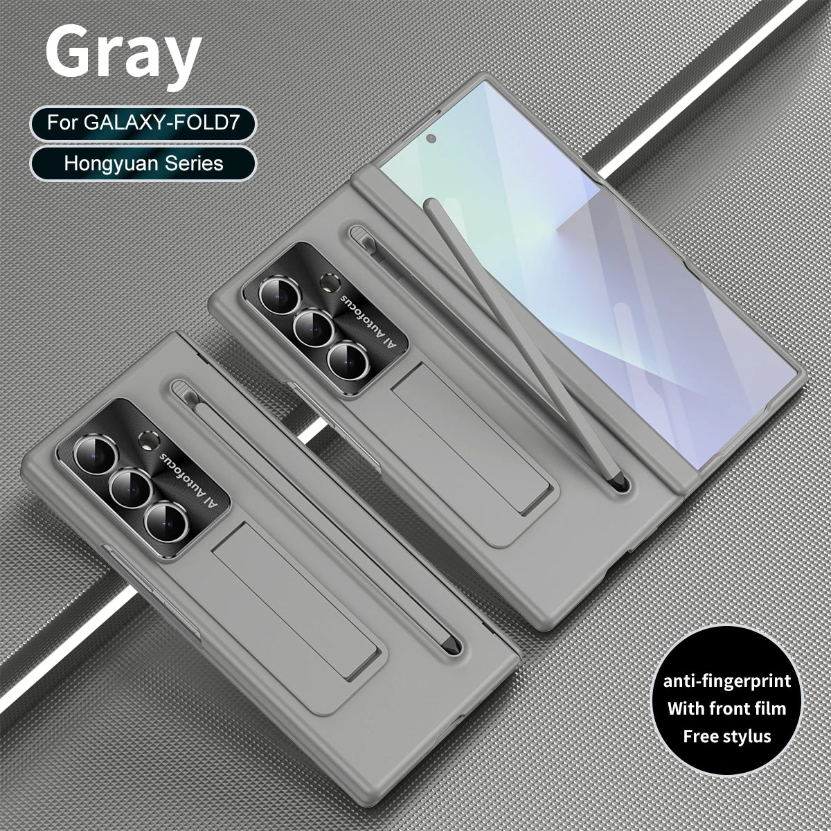 Plating Clear Hinge Magnetic Case For Samsung Galaxy Z Fold 4 5 with Pen Holder Full Screen Protector Phone Cover Fold 7 6 3 5G