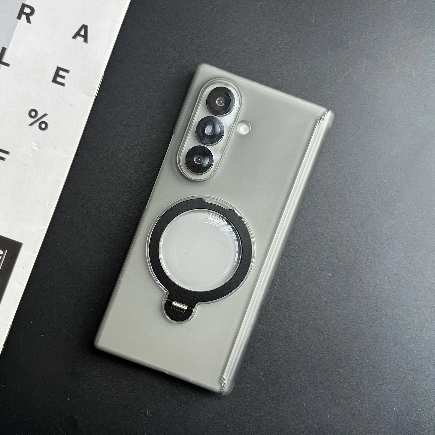 For Samsung Galaxy Z Fold 7 Fold 6 5 4 Magsafe Stand Holder Case 360 Rotate Bracket Business Hinge Protection Slim Matte Cover