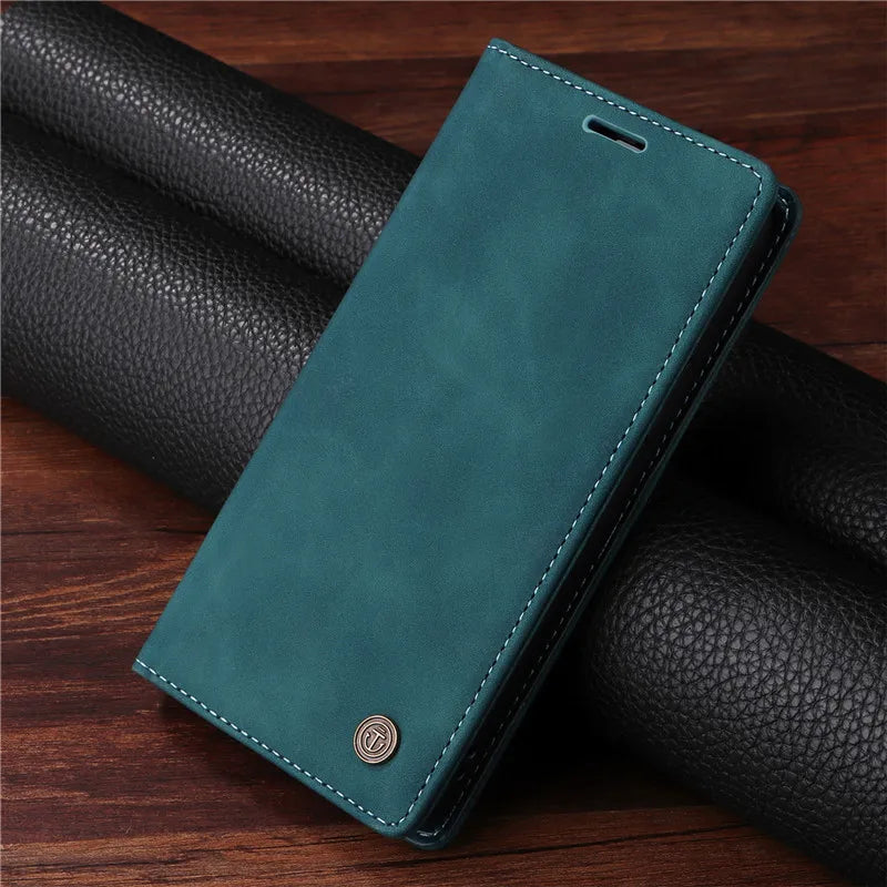 Leather Flip Case For iPhone 16 Pro 15 14 Plus 13 Pro 11 12 Pro MAX X XS XR 6 6S 7 8 Plus Holder Wallet Stand Phone Bags Cover