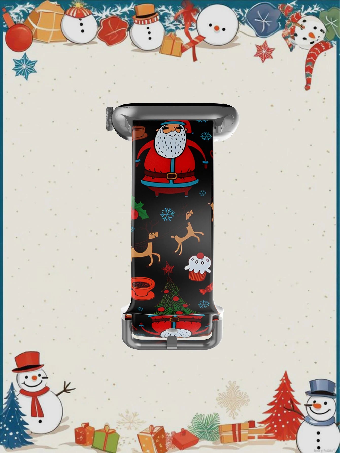 White bearded Santa For Apple Watch Ultra3 Strap 11 10 9 8 7 6 5 4 SE Bracelet For iWatch 46mm 49mm 44mm 45mm 41mm 42mm Band