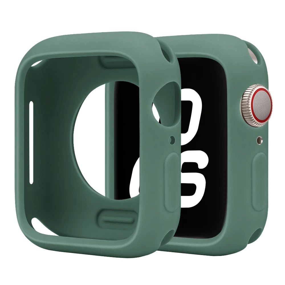 Soft Silicone Case For Apple Watch 46mm 44mm 45mm 40mm 41 49mm 38 42 mm Protection Shell Cover iWatch Series Ultra 10 9 8 7 SE 6