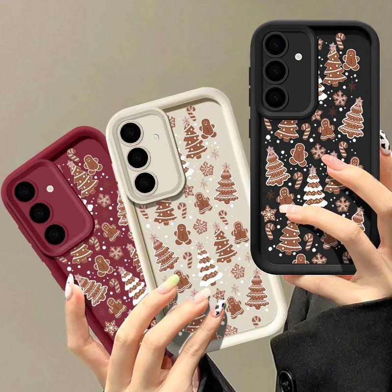 Merry Christmas Trees Case For Samsung Galaxy S25 Edge S24 S23 Ultra S22 Plus A17 A56 A36 A26 A16 A55 A15 A54 S24 S25 FE Cover
