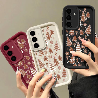 Merry Christmas Trees Case For Samsung Galaxy S25 Edge S24 S23 Ultra S22 Plus A17 A56 A36 A26 A16 A55 A15 A54 S24 S25 FE Cover