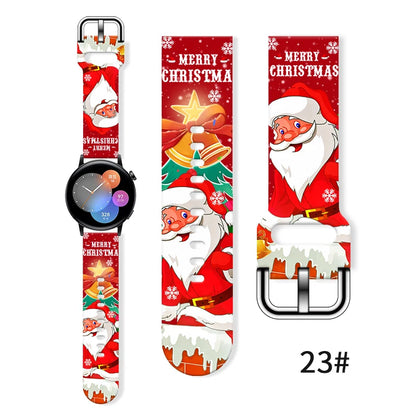 20mm Christmas 8 Strap for Samsung Galaxy Watch 7/6/5 40mm 44mm Band Replaceable Bracelet for Amazfit Balance 5Pro for Women