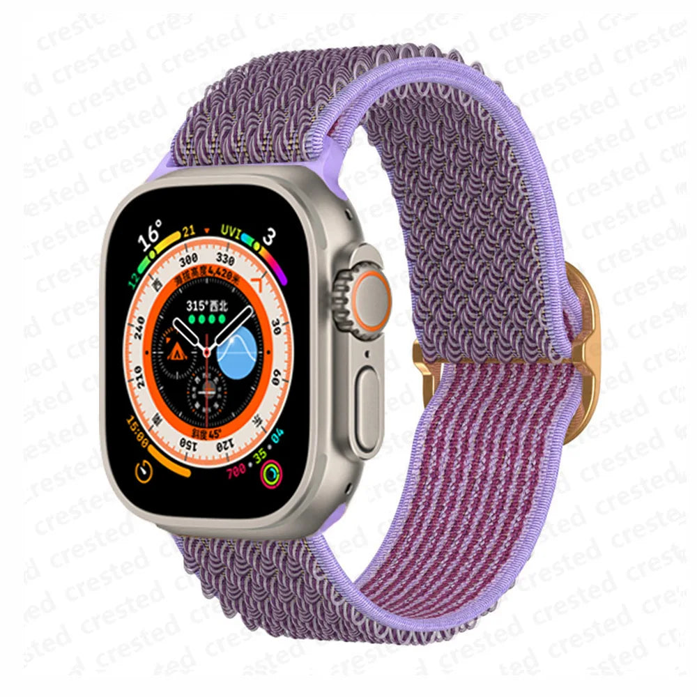 Scrunchie Strap for Apple watch band 45mm 44mm 40mm 41mm 42mm 46mm 49mm Elastic Nylon bracelet iWatch 11 10 9 8 7 6 se Ultra 3/2