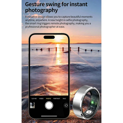 For HUAWEI XIAOMI SAMSUNG Smart Ring Men, Heart Rate Blood Oxygen Pressure Monitor Smartring for Women Sleep Fitness Tracker New - covers4phones