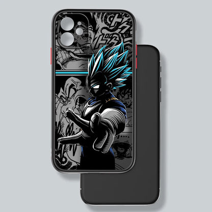 Luxury D-Dragon Ball Goku Frosted Translucent For Apple iPhone 15 14 13 12 11 XS XR X 8 7 SE Pro Max Plus Mini Funda Phone Case