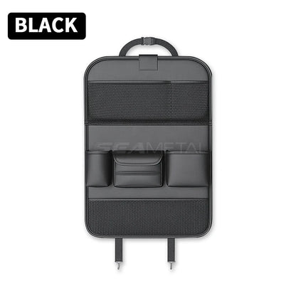 SEAMETAL Car Seat Back Organizer Auto Back Seat Storage Bag with Foldable Table Tray Tablet Holder Tissue Box Car Accessories