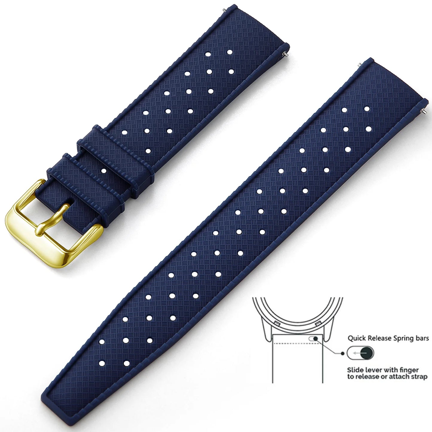 Tropical Silicone Watch Band Quick Release Watch Band 18mm 20mm 22mm Rubber Tropic Smart Watch Strap for Oris Seiko Citizen