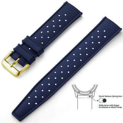 Tropical Silicone Watch Band Quick Release Watch Band 18mm 20mm 22mm Rubber Tropic Smart Watch Strap for Oris Seiko Citizen