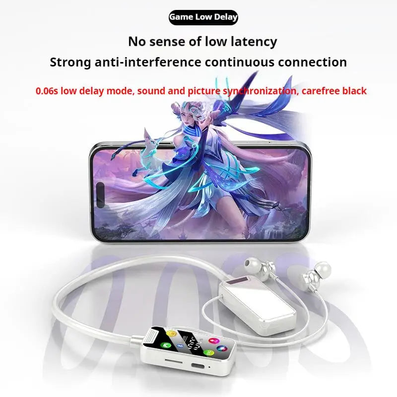 HD Screen HiFi Sound Neckband Long battery Life Wireless Bluetooth5.4 Headphones Earphones Sports Gamer Headsets Noise Reduction