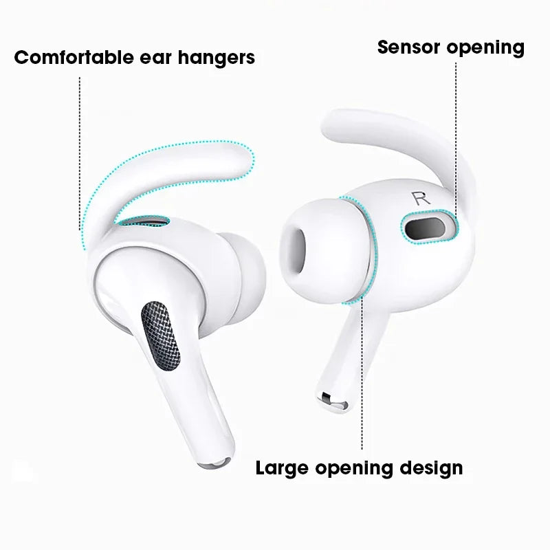 Silicone Anti Slip Ear Hooks For Air Pod Airpods Pro Anti Drop Earhook Holders Protector Cover Bluetooth Earphone Accessories - covers4phones