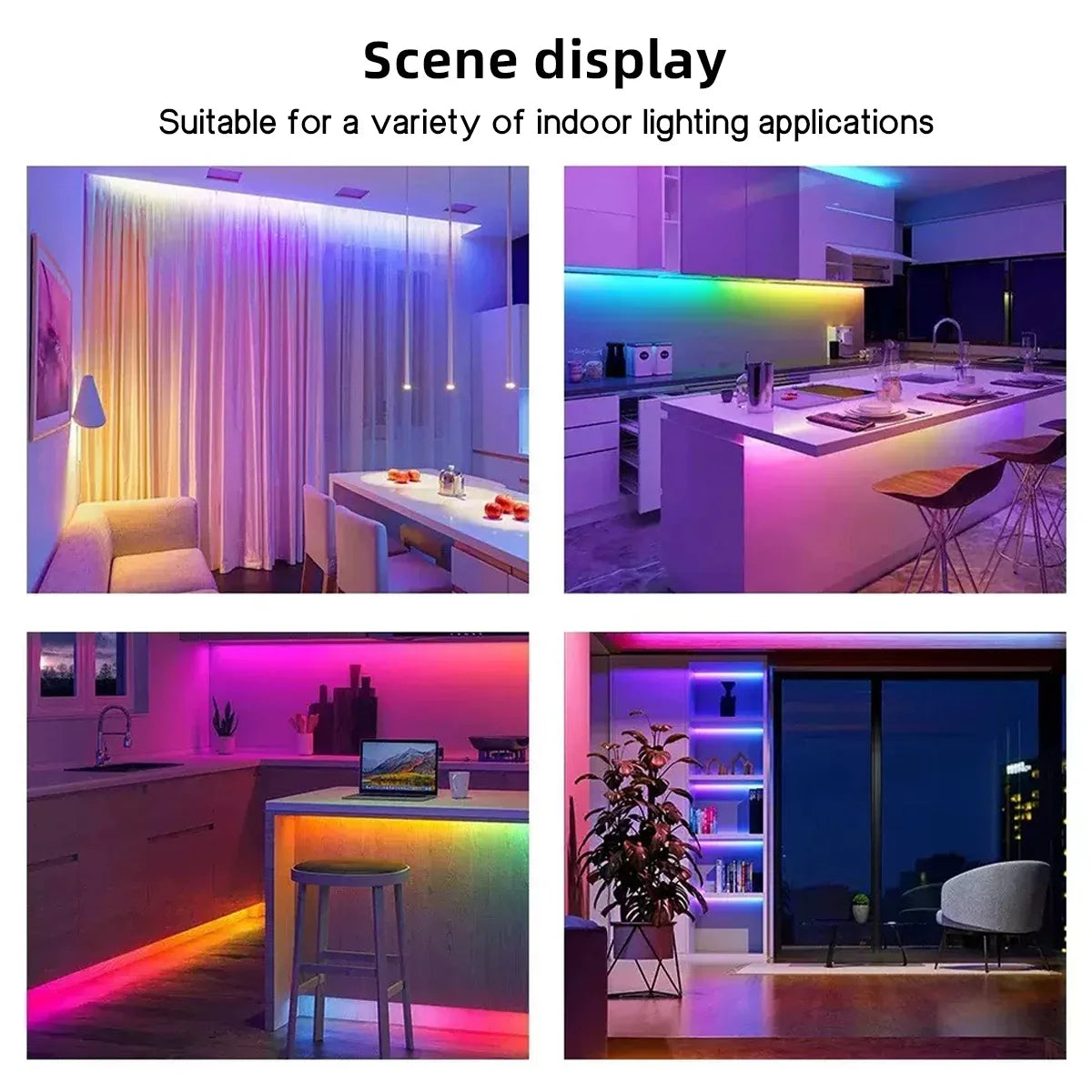 LED Neon Light Strip Rgb Dimming Flexible and Waterproof App Remote Control Dual Mode Built in Microphone for Voice Control