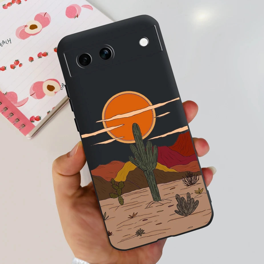For Google Pixel 8A Case Stylish Painted Cover Soft TPU Shockproof Phone Case For Google Pixel 8 Pro Pixel8A Fundas Coque Bumper