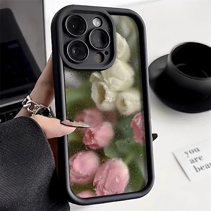 Cute Flower Phone Case For iPhone 13 Case for iPhone 11 16 14 17 12 15 Pro Max XR XS X 7 8 Plus SE Cartoon Frog Strawberry Cover
