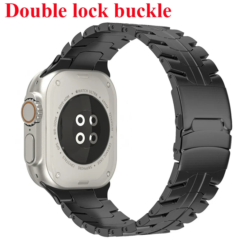 Stainless Steel Strap For Apple Watch Series 10 9 8 7 46mm 45mm SE 6 42mm 44mm Metal Bracelet Band For iWatch Ultra Ultra2 49mm