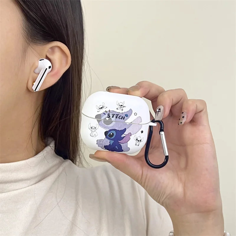 Cute Matte Stitch Case for Samsung Galaxy Buds 3 Headphone Case Cartoon Disney Earphone Bag for Galaxy Buds3 Pro