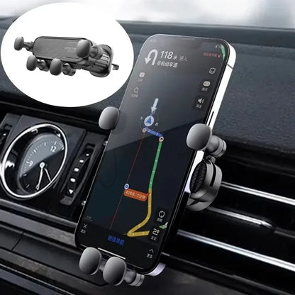 1pc Gravity Car Phone Holder - Strong Air Vent Clip Mount for Secure Holding, Adjustable Mobile Cell Stand for Hands-Free