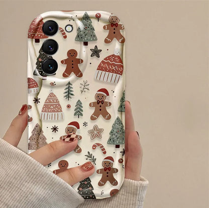 Santa Claus 3D Wave Soft TPU Phone Case For Google Pixel 7 8 9 10 Pro XL 5G Soft TPU Back Cover
