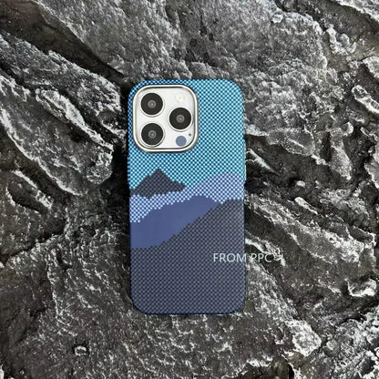 Carbon Fibre MagSafe Cover Case for iPhone 16 14 15 Pro Max Wireless Charging Magnetic Phone Shell Alloy Camera Ring Hard Coque