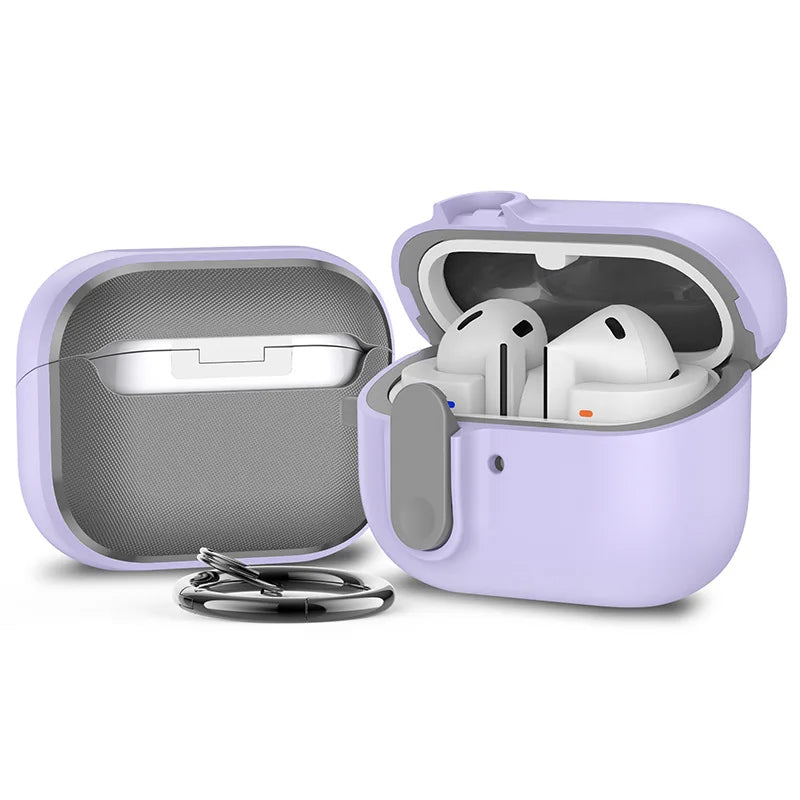 Protective Case For Samsung Galaxy Buds 3 Pro Earphone Cover For Galaxy Buds 3 Security Lock Wireless Headphone Case Accessories