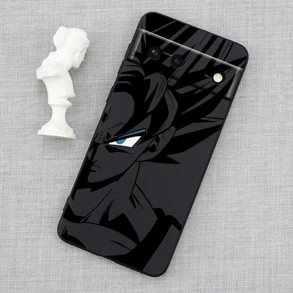 Luxury D-Dragon Ball Art Goku For Google Pixel 9 8 7A 7 6A 6 5A 5 4 4A XL 5G Black Silicon Shockproof Shell TPU Phone Case
