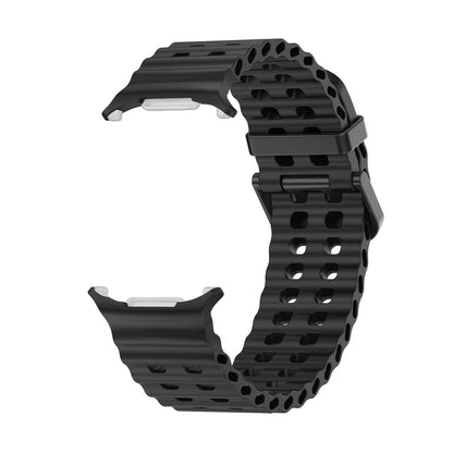NEW Marine Silicone Strap For Samsung watch ultra 47mm Bracelet No Gaps Sport two-tone Band for Galaxy 7 ultra watchband straps