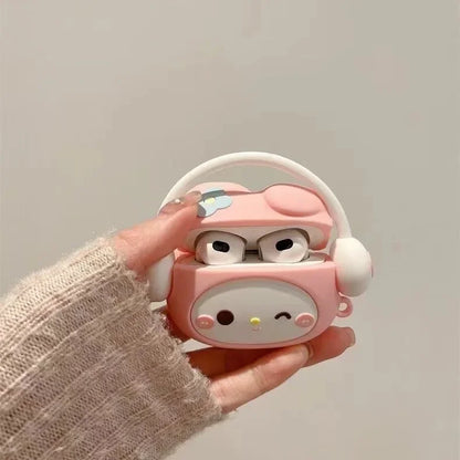 Cute Cartoon Sanrio 3D Kuromi Melody Earphone Protective Case for AirPods 1 2 3 4 Pro and Pro2 Convenient To Carry