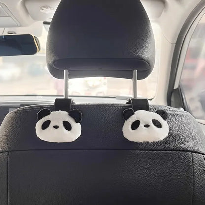 2 Car Hooks, Car Interior Seats, Rear Multifunctional Cute Cartoon Panda Storage Hooks