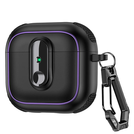 Armor Lock Earphone Cover For AirPods 4 Pro2 3 2 1 Case TPU PC Shockproof Headphone Coque For AirPods Pro 2 2nd 4th Gen Cases
