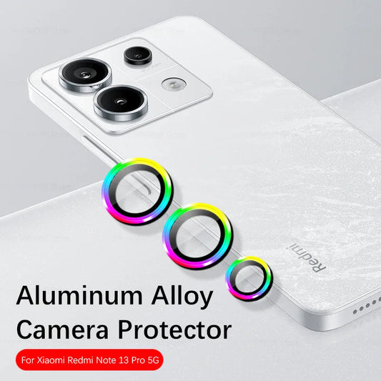 3D Camera Protector Glass For Xiaomi Redmi Note 13 Pro 13Pro Plus 4G 5G HD Tempered Glass Lens Metal Rear Ring Redmy Note13 Pro - covers4phones