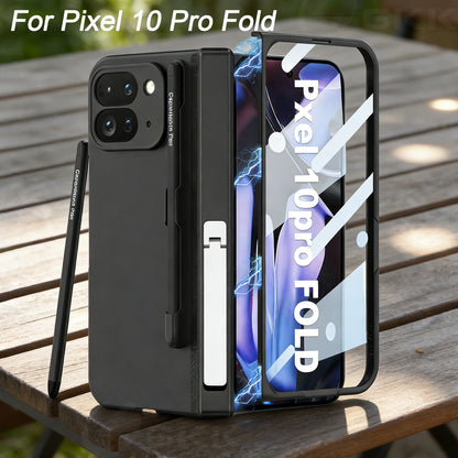 Magnetic Hinge Stand All-included Case For Google Pixel 10 Pro With Pen Screen Glass Protective Cover For Pixel 10 Pro Fold Case