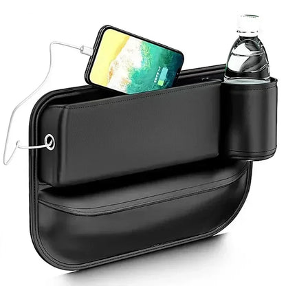 PU Leather Car Seat Gap Bag Case Storage Bag For Auto Console Side Plug Filler Organizer Crevice Stowing Tidying Pocket Amagi