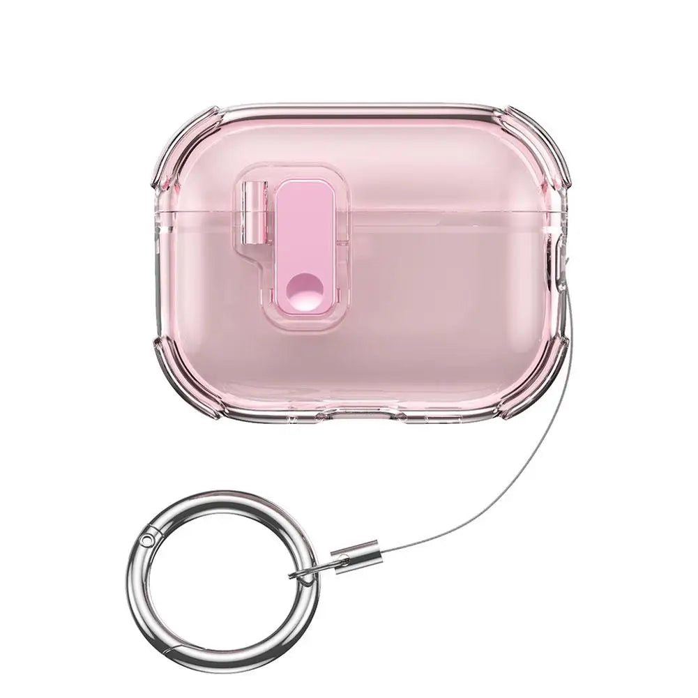 For AirPods Pro 3 2025 New Case Phone Stand Luxury designer Transparent TPU Case Upgrade security lock Case for Air Pods Pro 3